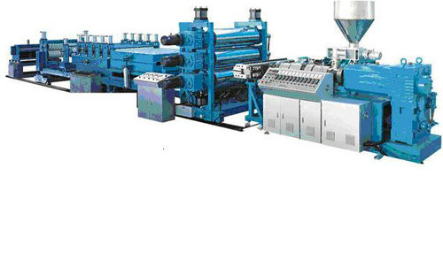 PC Plastic Roofing Tiles Extrusion Line For Two Layer Roofing Sheet 160kw