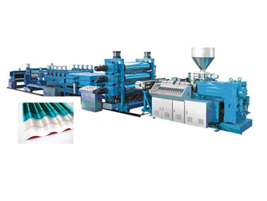 Plastic Sheet Extruder Machine , Twin-wall Hollow Roofing Sheet Machine