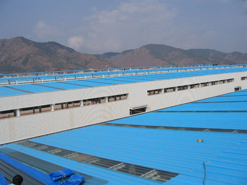 PVC / PP / PE Plastic Roofing Sheet Extrusion Line With Conical Twin Screw Extruder