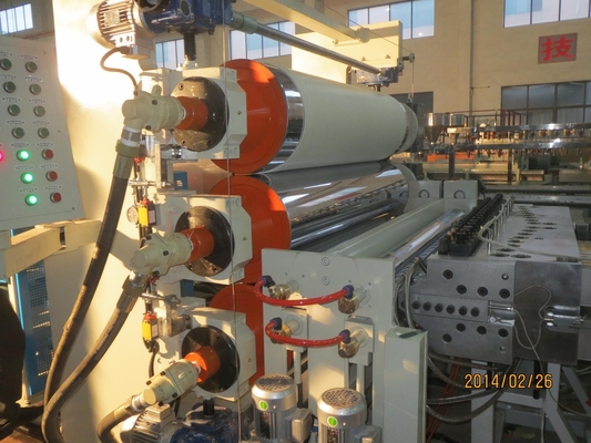 Twin-Screw Extruder Foam Sheet Extrusion Line , 55kw / 110kw PVC Foam Board Machine