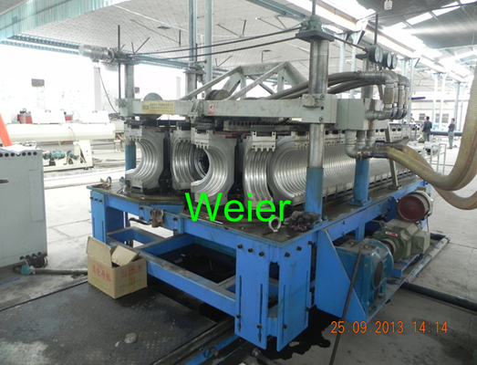 Automatic Double Wall Corrugated Pipe Production Line , Hdpe Pipe Extrusion Machine