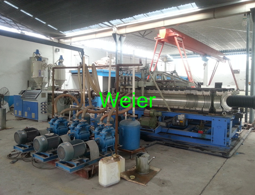 Automatic Double Wall Corrugated Pipe Production Line , Hdpe Pipe Extrusion Machine