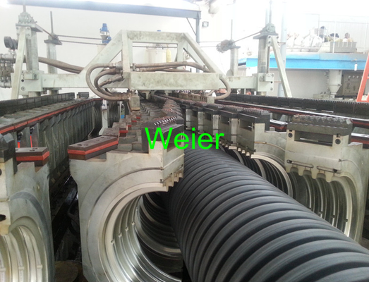 Automatic Double Wall Corrugated Pipe Production Line , Hdpe Pipe Extrusion Machine