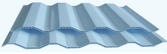 Co-Extrusion PVC Plastic Sheet Extrusion Line For Twin Wall Hollow Roof Tile